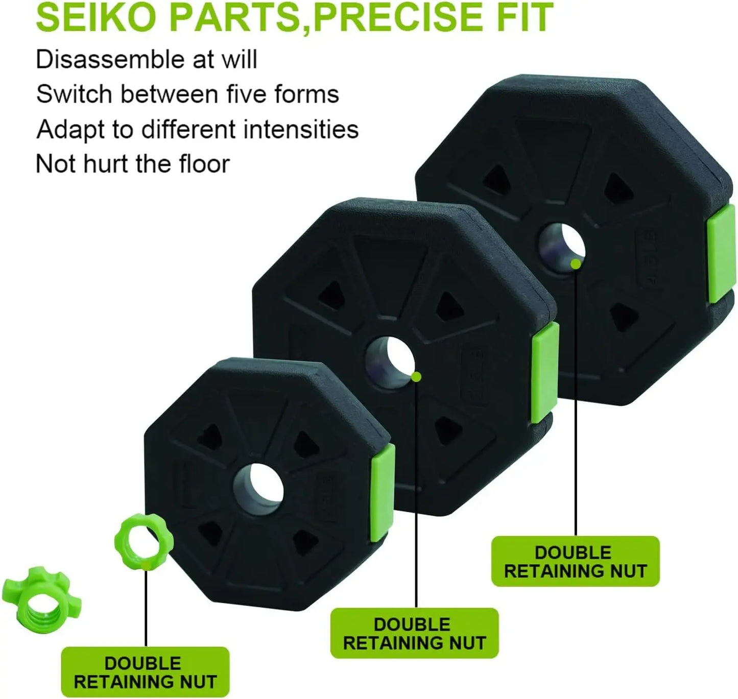 4-in-1 Adjustable Dumbbell, Kettlebell & Barbell Set 66–88 lbs | StriveRiseFit