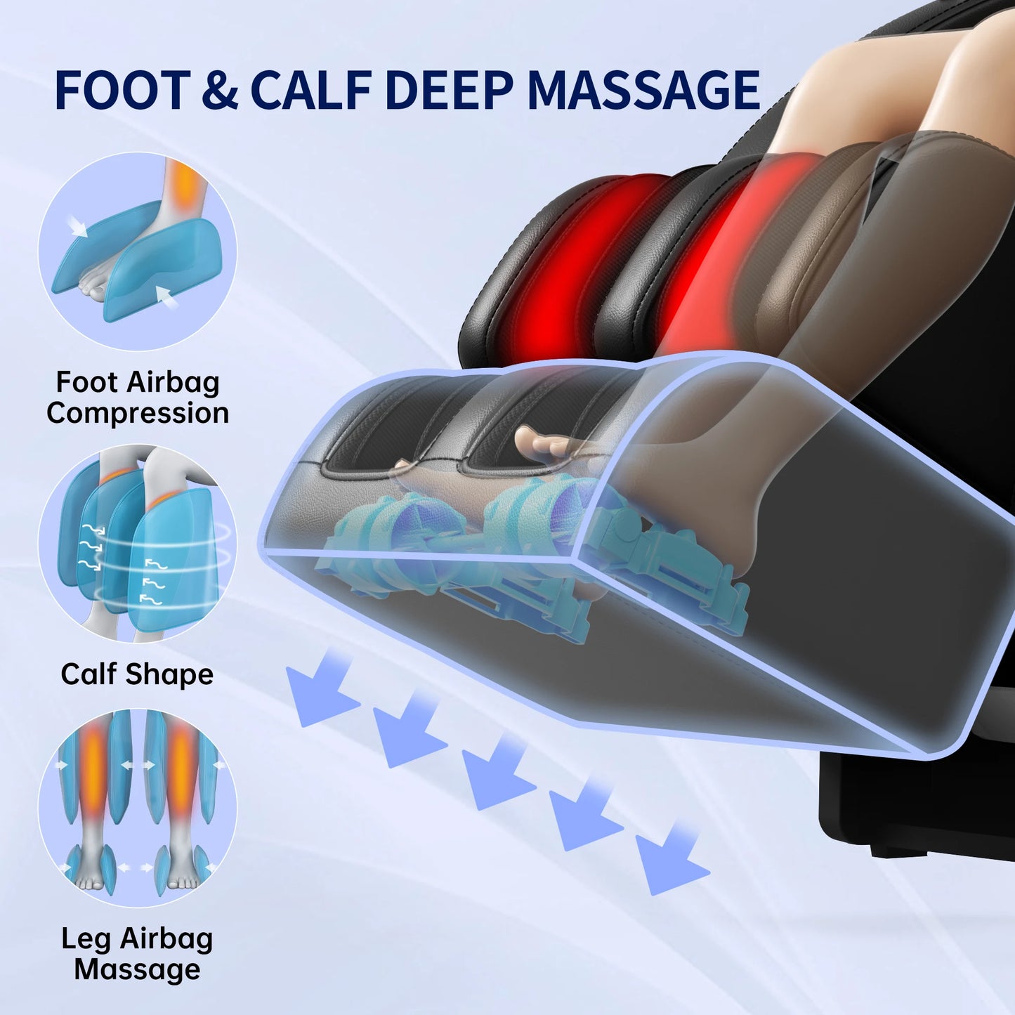 3D Zero Gravity Massage Chair with Airbag & Foot Roller