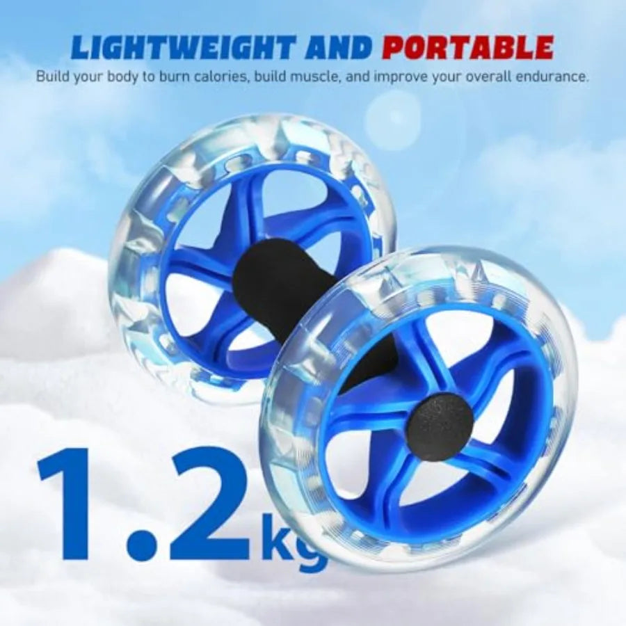 2-Piece Ab Roller Wheel & Dumbbell Set for Core & Strength Training | StriveRiseFit
