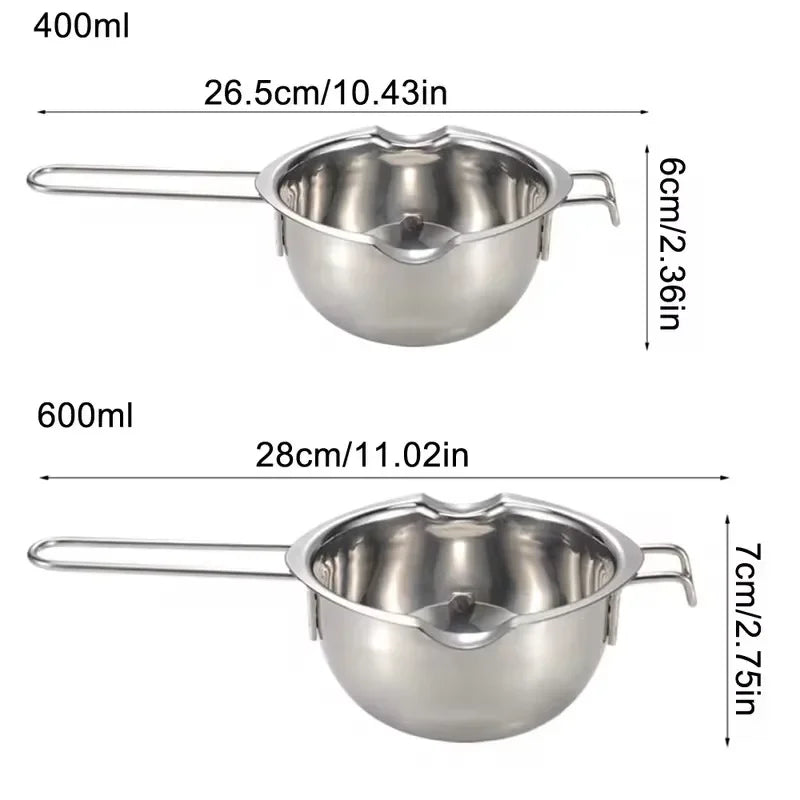 Stainless Steel Wax Melting Pot with Heat-Resistant Handle | StriveRiseFit