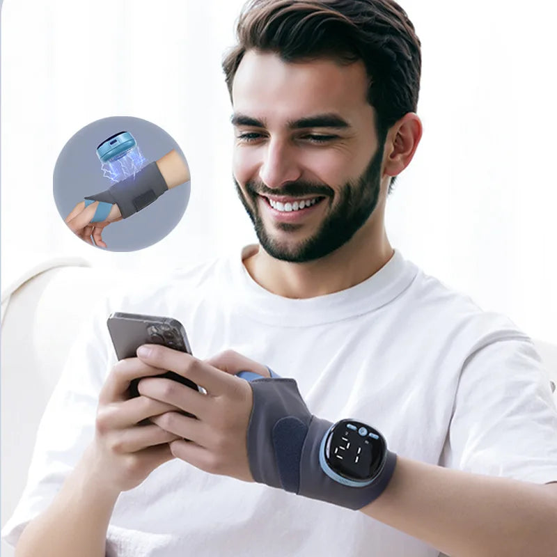 EMS Heating Wrist Massager | 5 Modes, 3 Heat Levels, Wrist Guard | StriveRiseFit