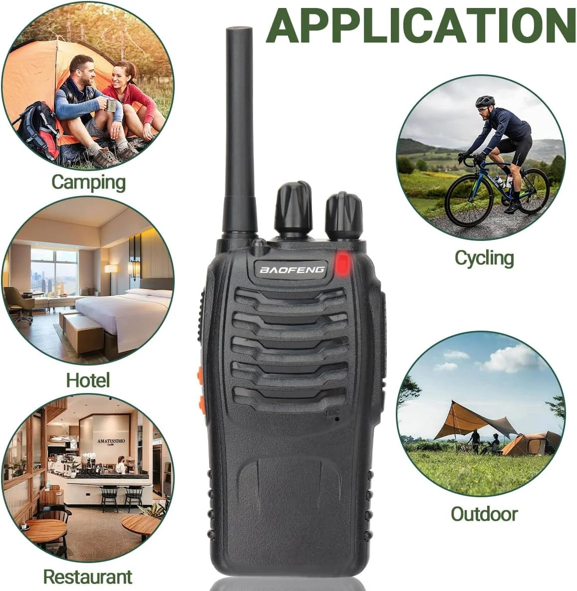 6PCS Baofeng BF-888S Walkie Talkie - Long Range Two Way Radio UHF