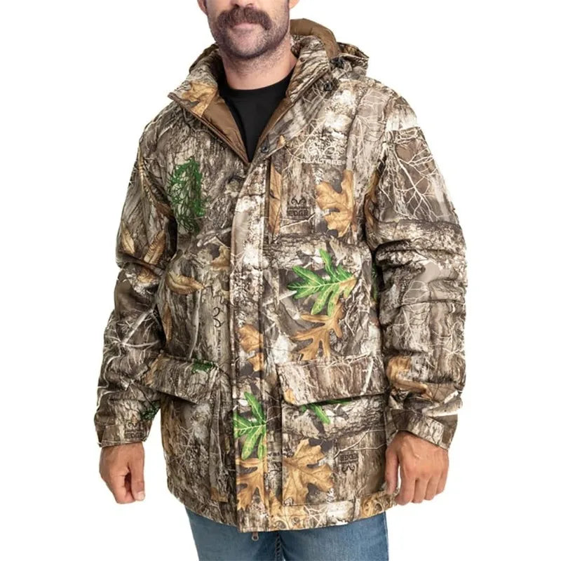 Realtree Men's or Women's Edge/Timber/Max-7 Camo Hunting Insulated Cold Weather Parka Jacket - Wind-proof, Mid-weight and Super Warm