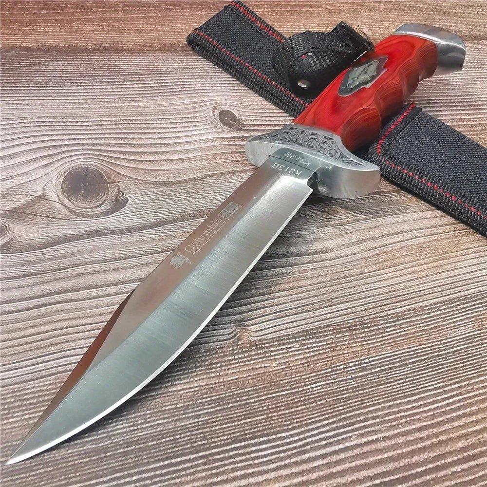 9Cr18MoV Fixed Blade Knife 10.4" Camping Hunting Survival Knife with Sheath | StriveRiseFit
