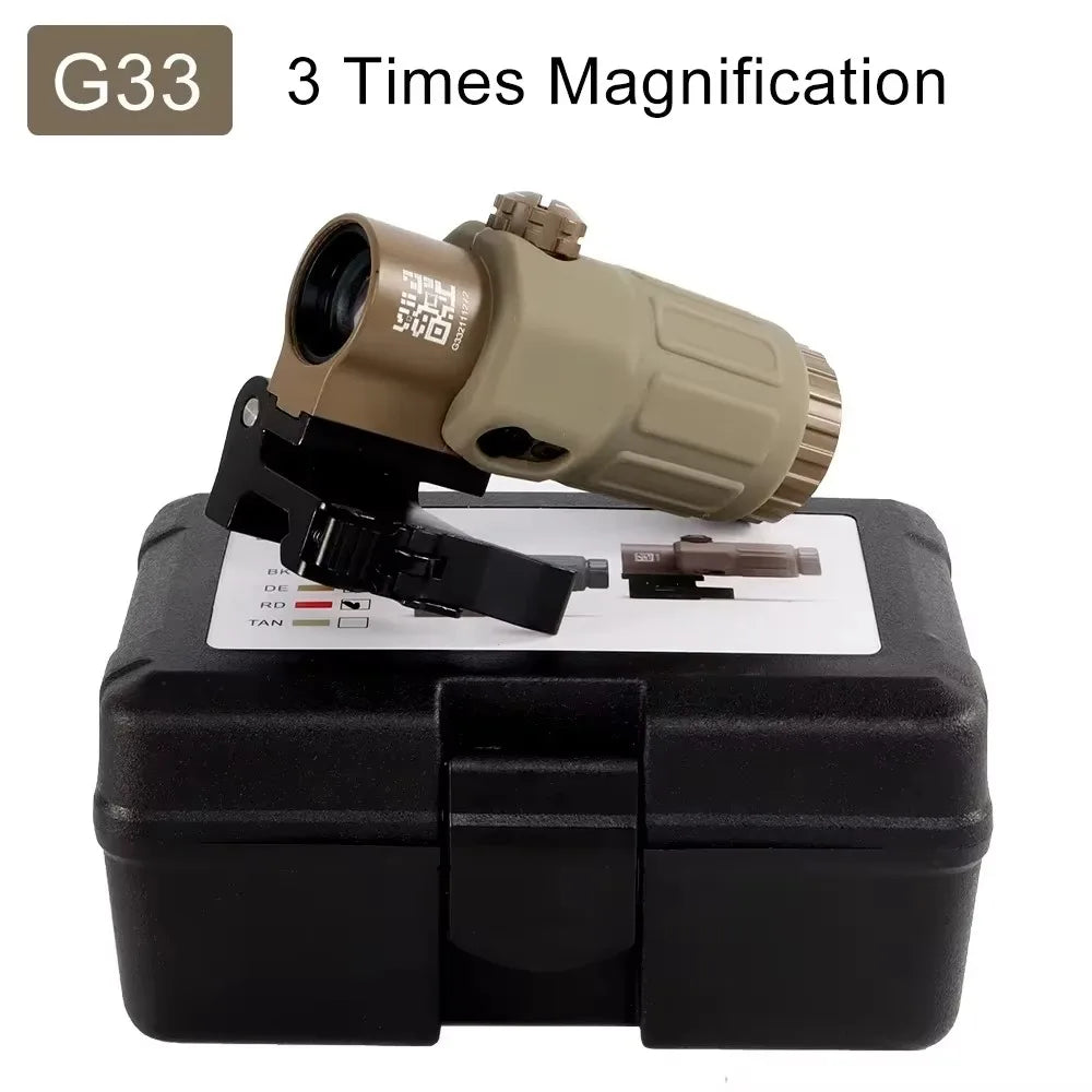 Rifle Magnifier Scope | G33 3.35x / G43 3x / G45 5x | Quick-Detach Side Mount for Picatinny Rail