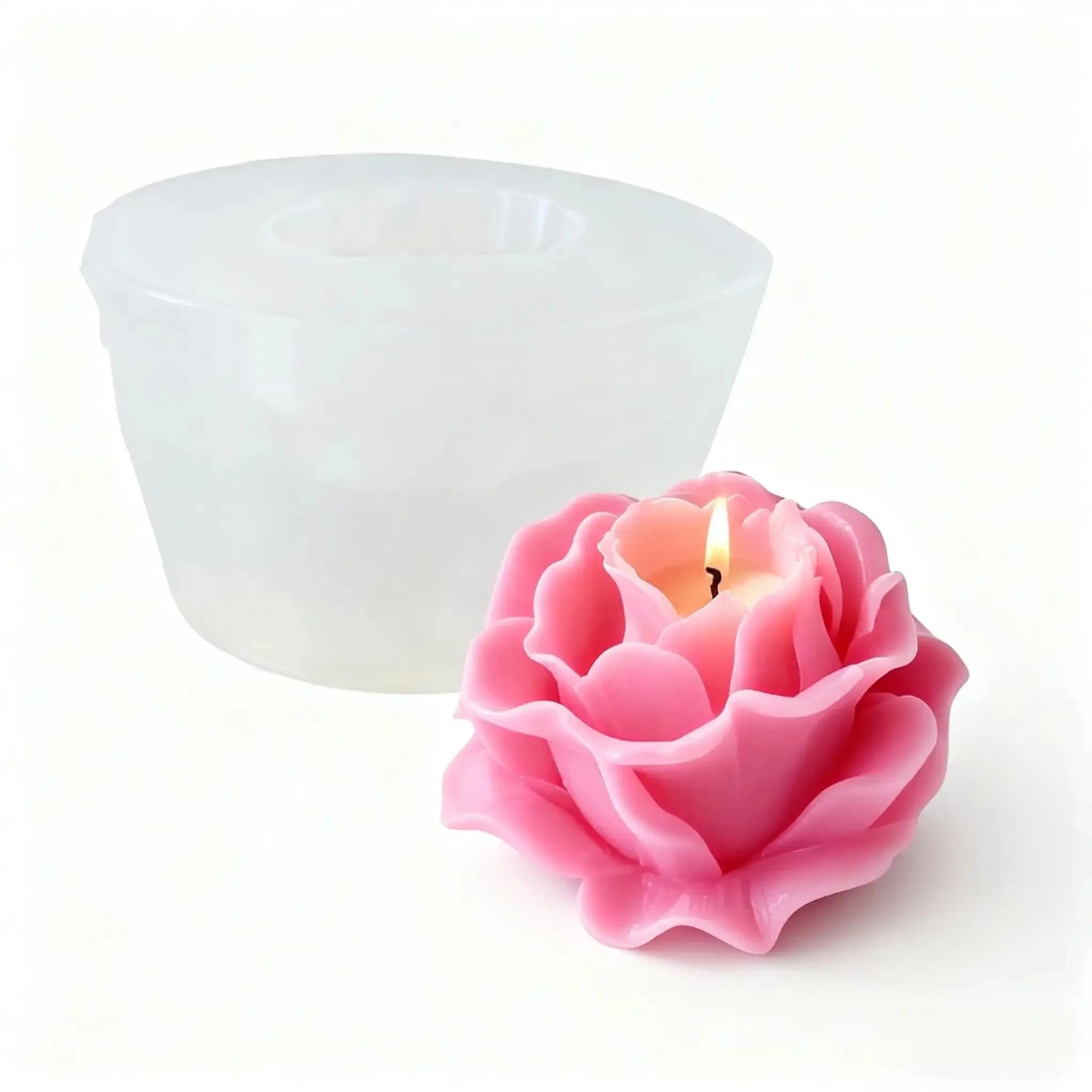 3D Rose Silicone Mold for Candles, Soap, Resin & Clay | StriveRiseFit