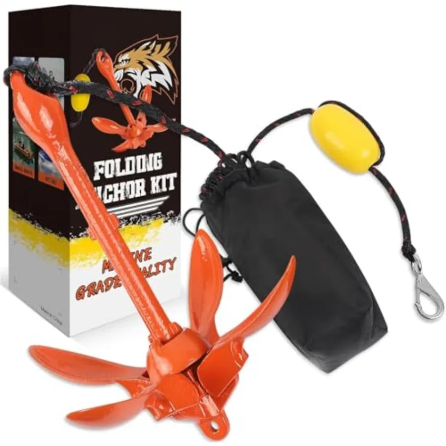 Kayak Anchor Kit with 40ft Rope & Storage Bag for Kayaks Canoes SUP Boards Jet Skis | StriveRiseFit