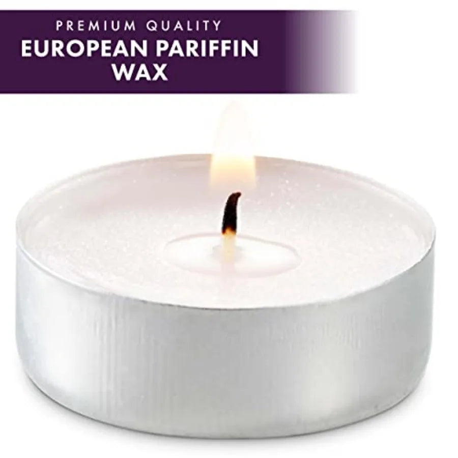 Unscented White Tea Light Candles Smokeless & Dripless 4-Hour Burn | StriveRiseFit