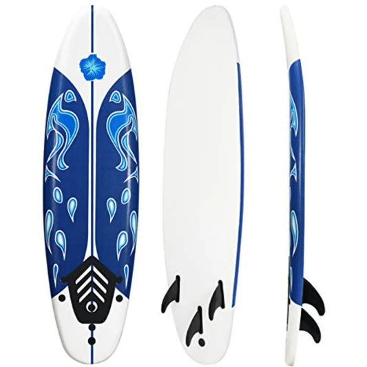6ft Foam Surfboard for Beginners with Removable Fins Youth & Adult Beginner Surfboard | StriveRiseFit