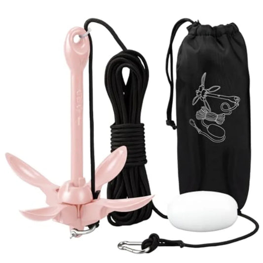 3.5lb Folding Grapnel Kayak Anchor Kit with 40ft Rope & Buoy for Small Boats SUP Kayaks | StriveRiseFit