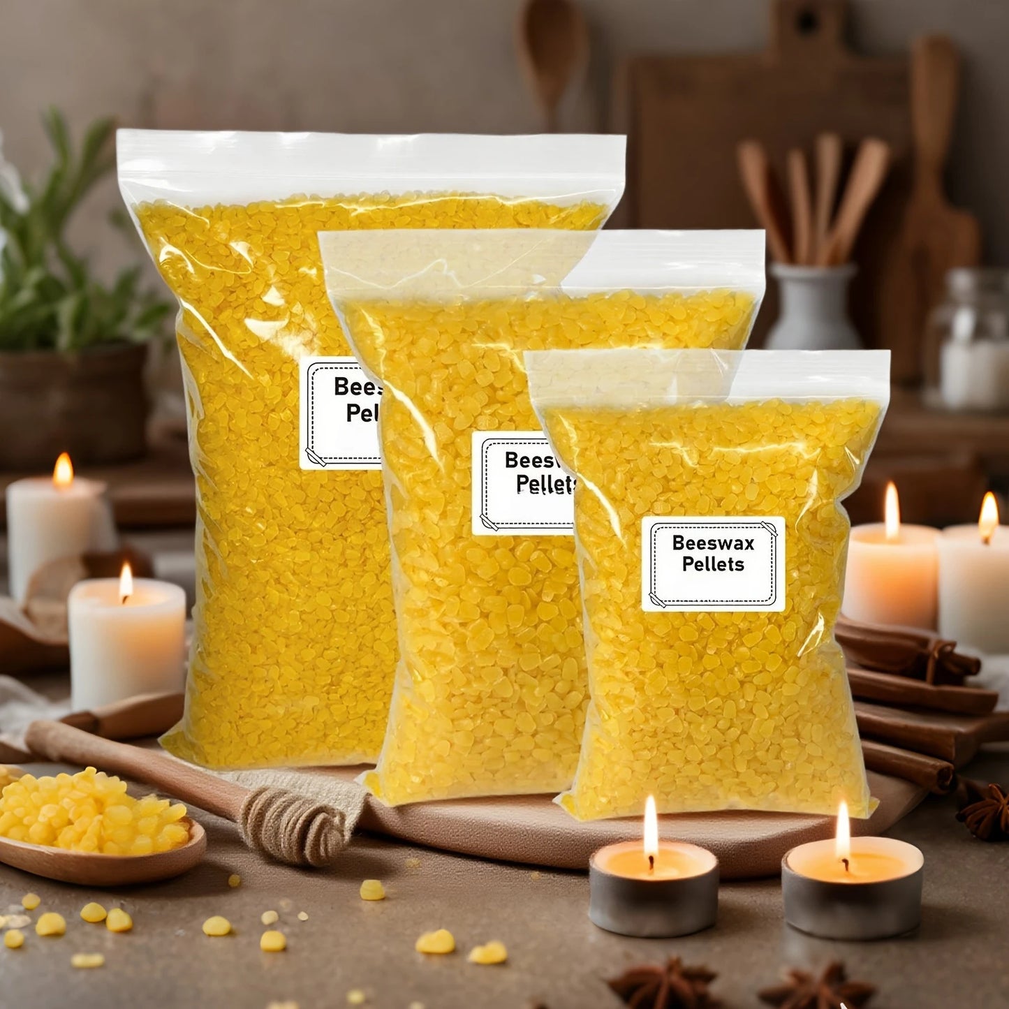 Natural Beeswax for Candle Making & DIY Crafts | 200g, 500g & 1000g | StriveRiseFit