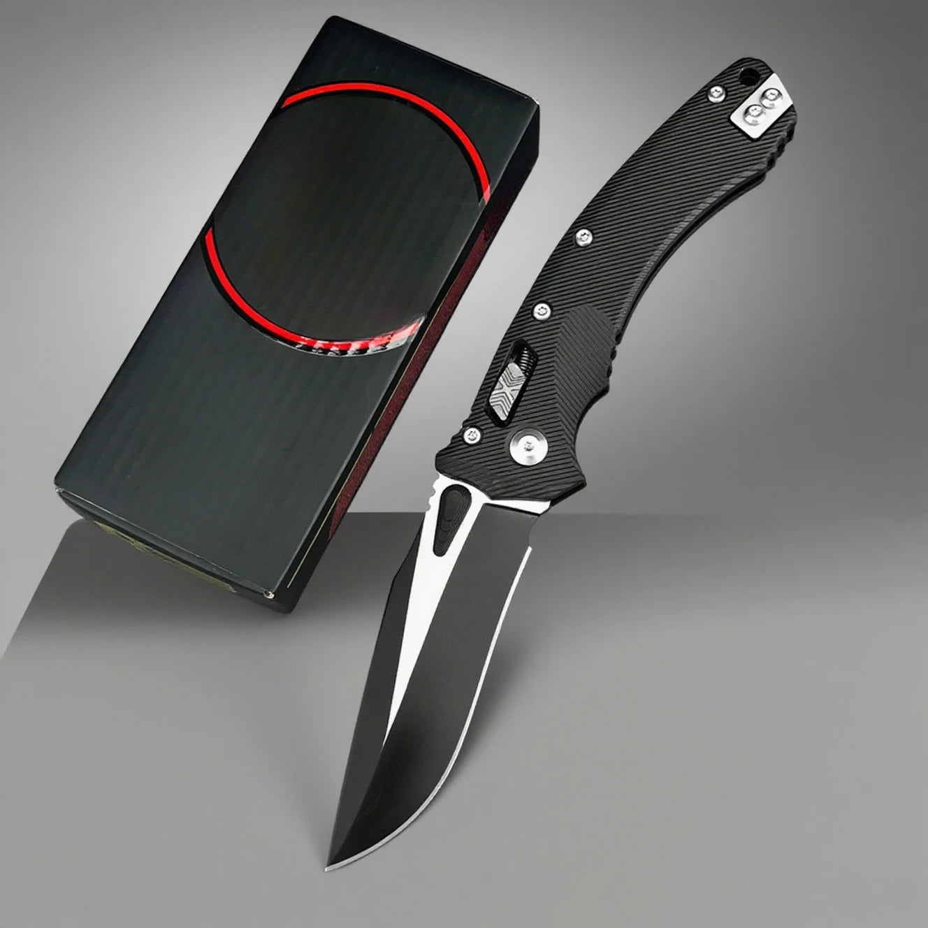 Micro MSI Folding Pocket Knife - 8Cr13MoV Blade, Nylon Fiber Handle, Survival & EDC