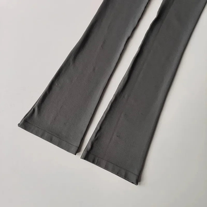 Seamless Flare Leggings Yoga Pants Women Bell-bottoms Yoga Trousers High Waist Fitness Pants High Elastic Gym Tight Sports