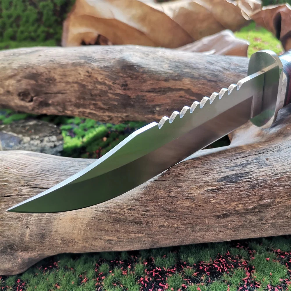 Doom Blade 8CR15Mov Steel Hunting Knife with Wood Handle & Oxford Cloth Cover