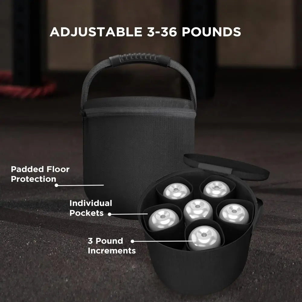 Adjustable Dumbbell & Kettlebell Set, up to 105 lbs in 3 lb Increments | StriveRiseFit