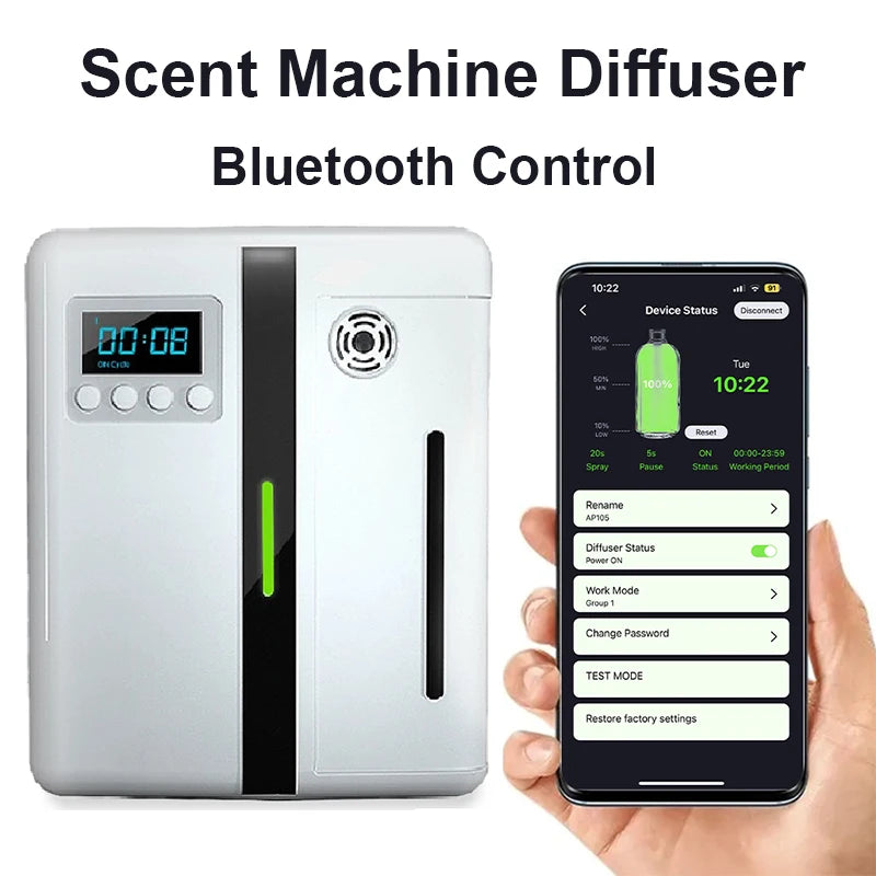 Smart Aroma Diffuser | Bluetooth & Timer | 160ml | 300m³ Coverage | StriveRiseFit