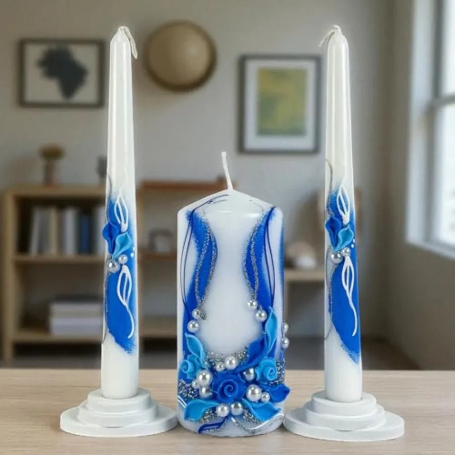 Wedding Unity Candle Set 6" Pillar & 10" Taper Candles | StriveRiseFit