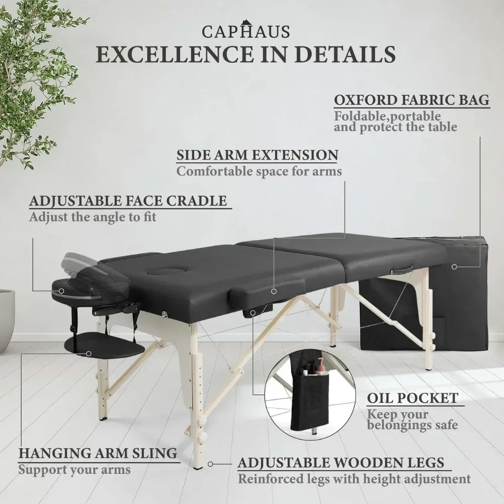 Premium Memory Foam Massage Table - 84 Inch Portable Spa Bed