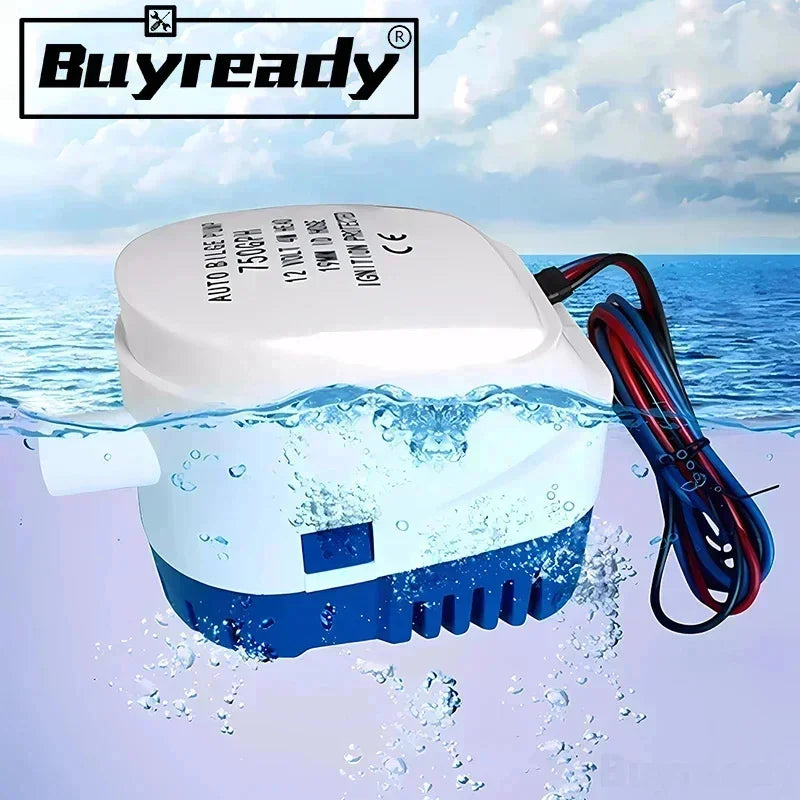Automatic Submersible Bilge Pump with Auto Float Switch — 750 & 1100 GPH | 12V, 24V, 110V, 220V