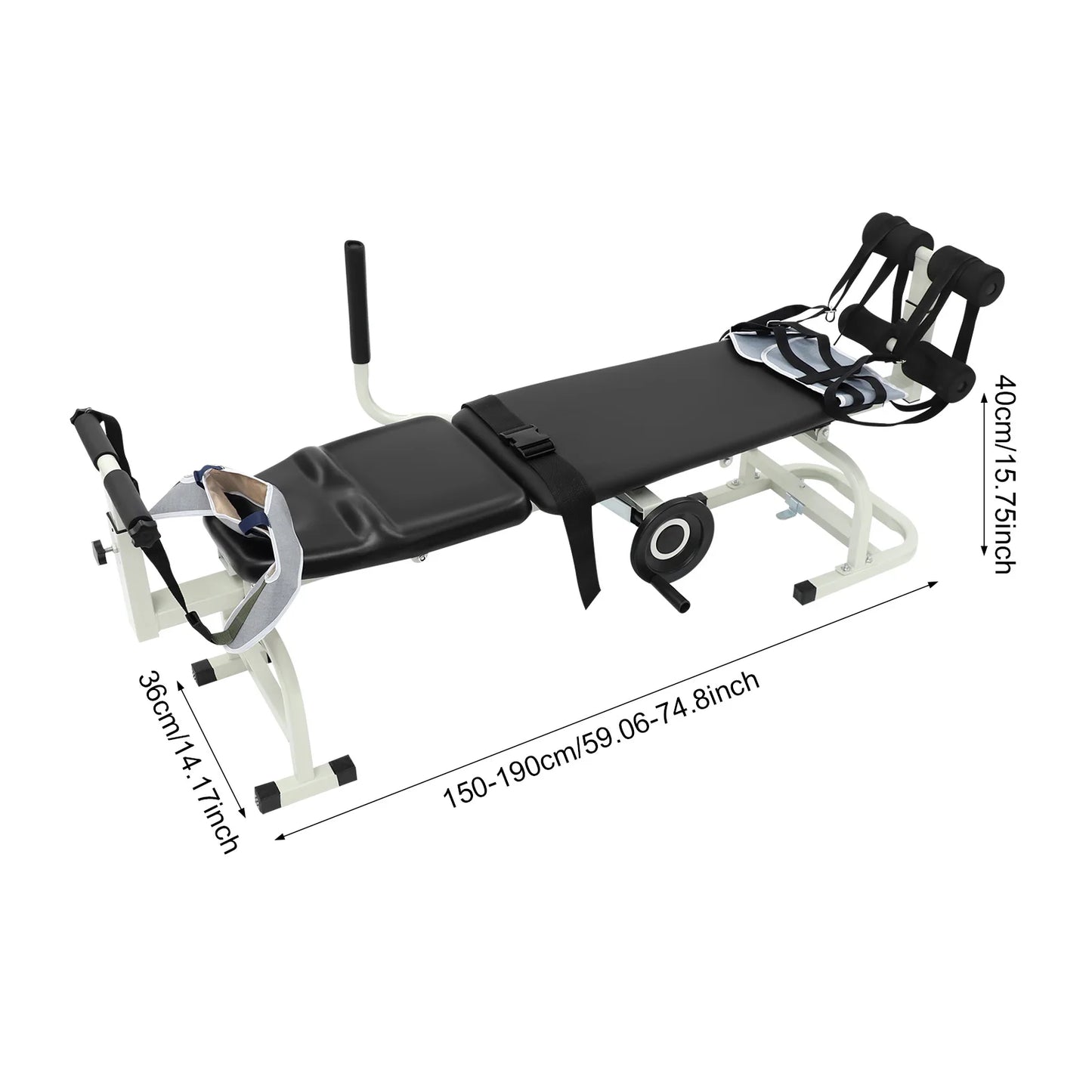 Multifunctional Cervical & Lumbar Traction Decompression Bench, Spinal Stretch & Relief for Home | StriveRiseFit