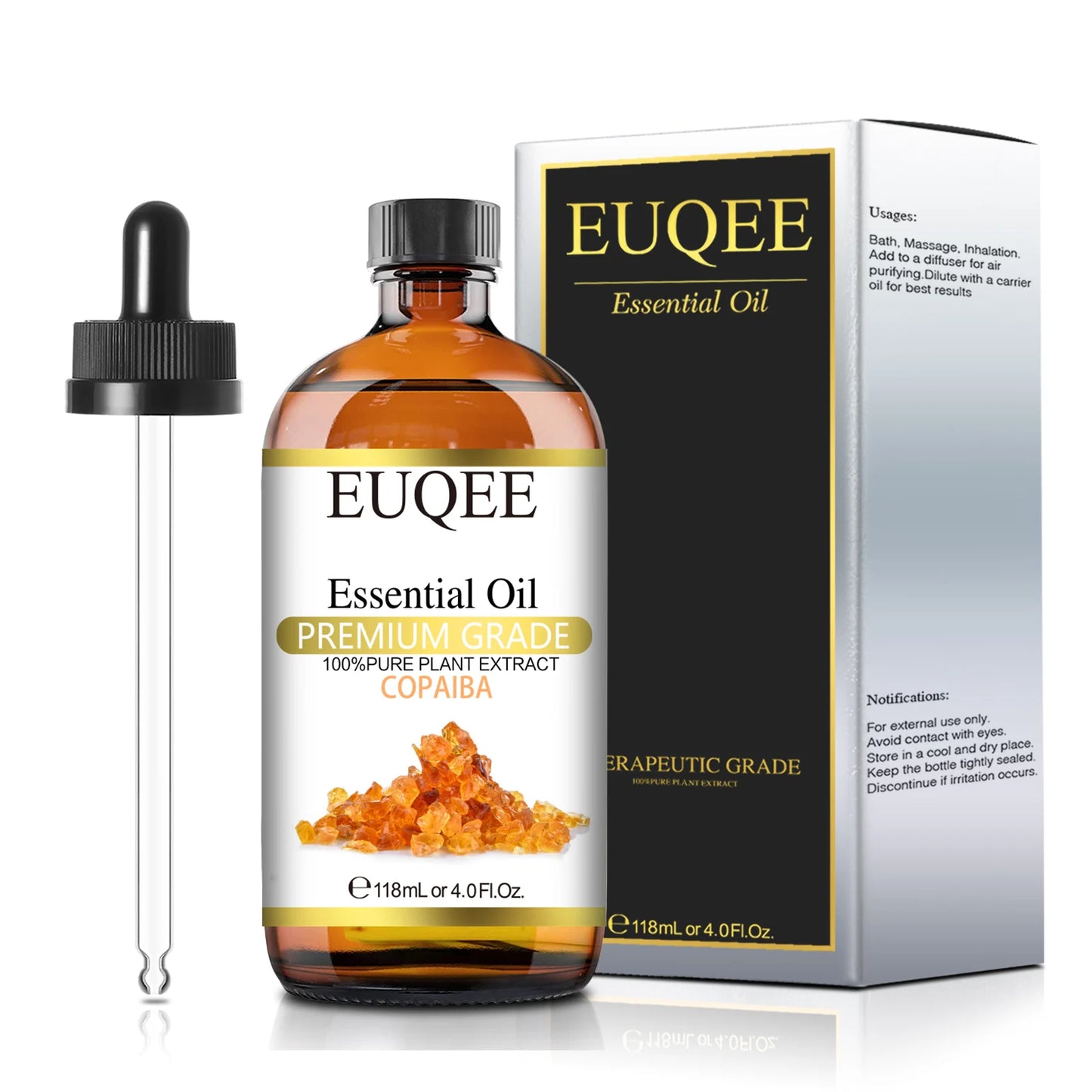 EUQEE 118ML Large Bottle of Essential Oil For Aroma Therapy Humidifier, DIY Soap, Massage