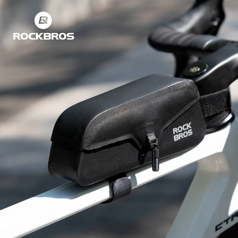 ROCKBROS AS-133 Waterproof Bike Top Tube Bag - Magnetic Flip, TPU Frame Pack
