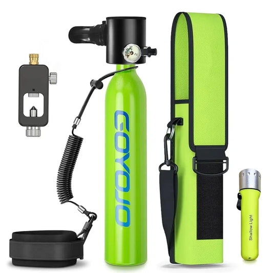 GOYOJO Mini Scuba Tank 0.5L | Portable Diving Tank, Emergency Pony Bottle, Freediving & Snorkeling