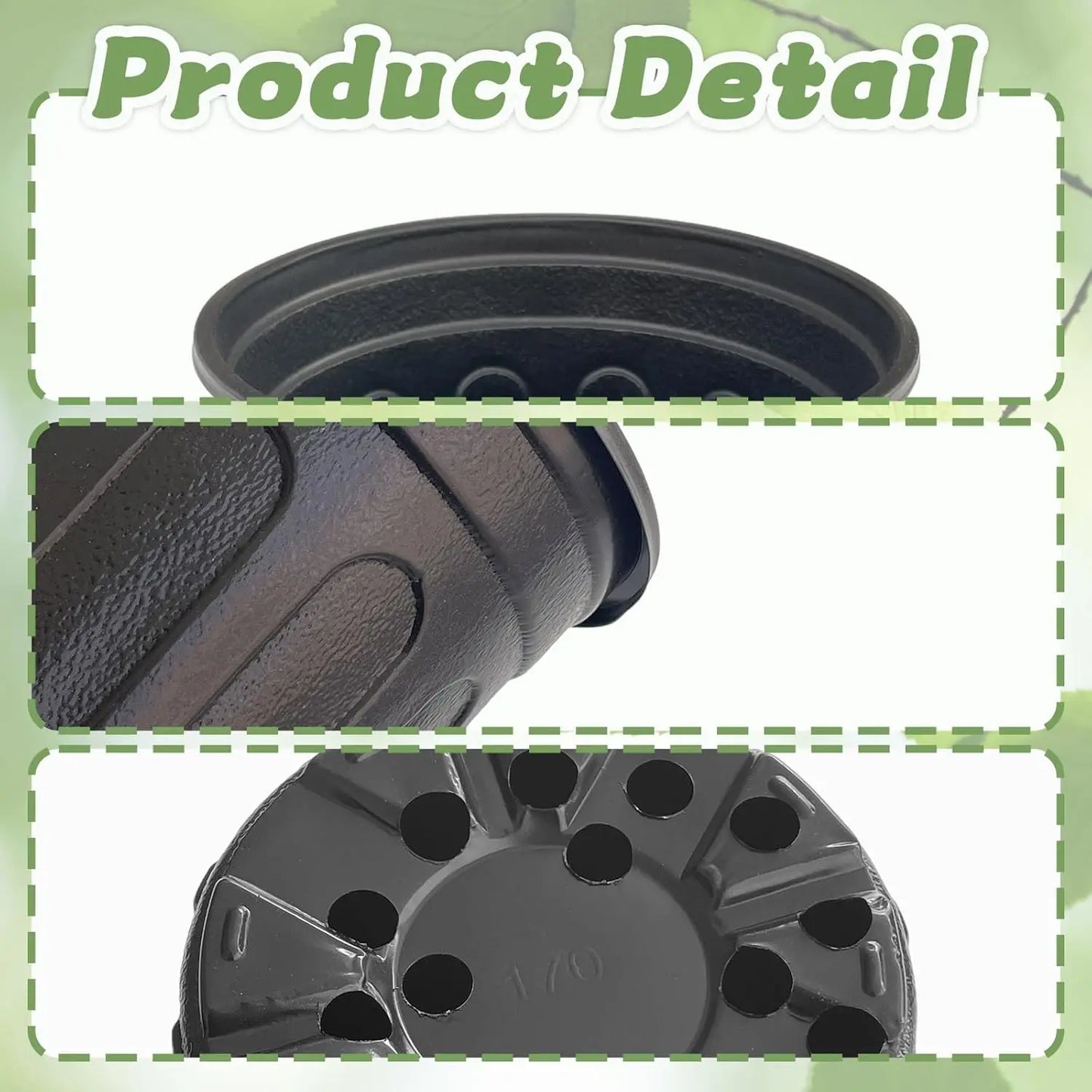 1-Gallon Black Nursery Pots | 60-Pack | Drainage Holes | Reusable | StriveRiseFit
