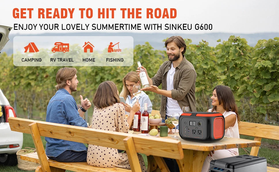 600W/300W/200W/120W Portable Power Station,110V AC Outlets Solar Generator Storage Energy Power Bank For Biking Camping Hiking Travel RV Home