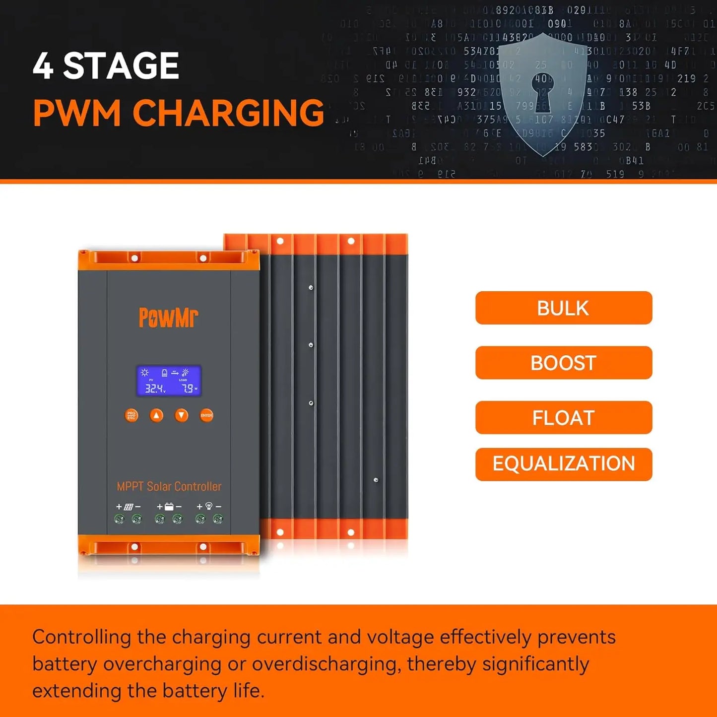 60A MPPT Solar Charge Controller — 12V/24V/36V/48V, LCD Display, Parallel Support (Up to 12 Units)