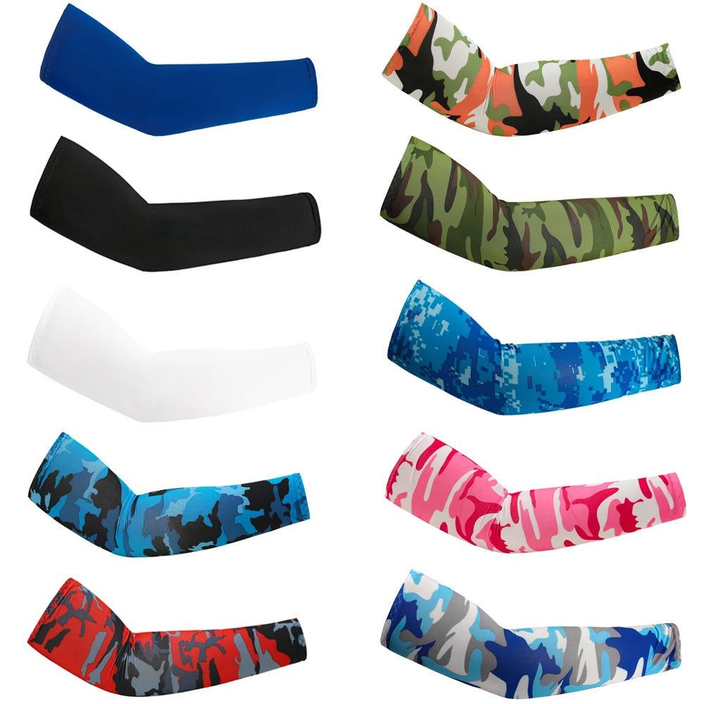 UV Protection Cooling Arm Sleeves, Unisex Sun Cover for Running, Cycling & Outdoor, 21 Colors | StriveRiseFit