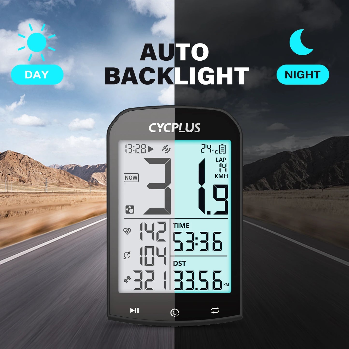 CYCPLUS M1 GPS Bike Computer Bluetooth 5.0 ANT+ Speedometer 2.9" IPX6 | StriveRiseFit
