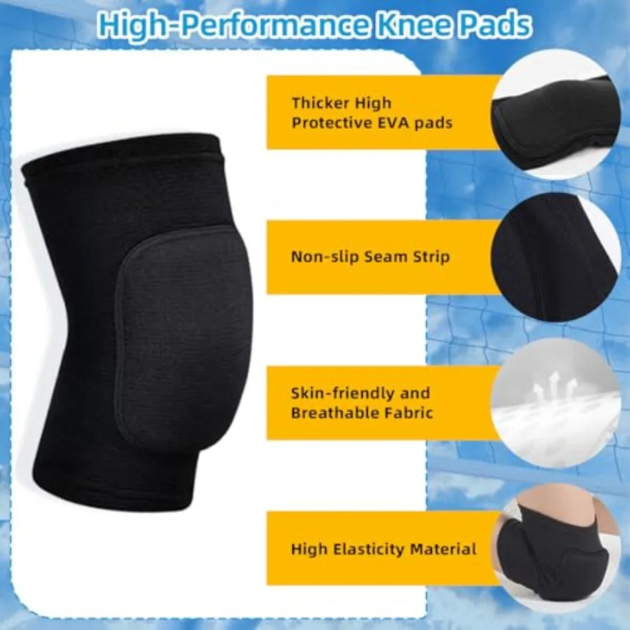 Volleyball Knee Pads & Arm Sleeves with Elbow Pads Set, Youth & Adult, XS-XL | StriveRiseFit