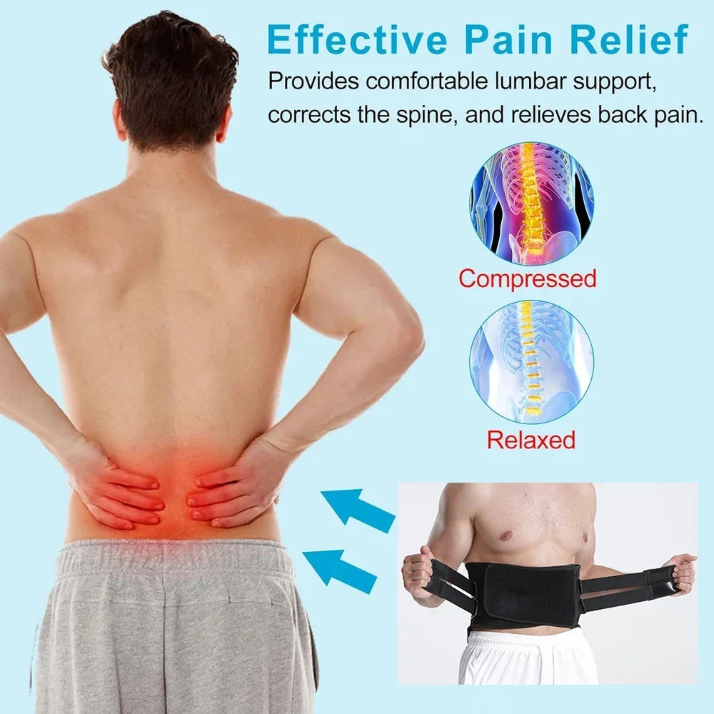 Lower Back Support Brace for Sciatica, Herniated Disc & Back Pain Relief, S-XXXL | StriveRiseFit