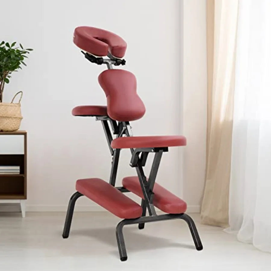 Portable Foldable Massage Chair | Adjustable Face Cradle, High-Density Cushion, Tattoo & Spa