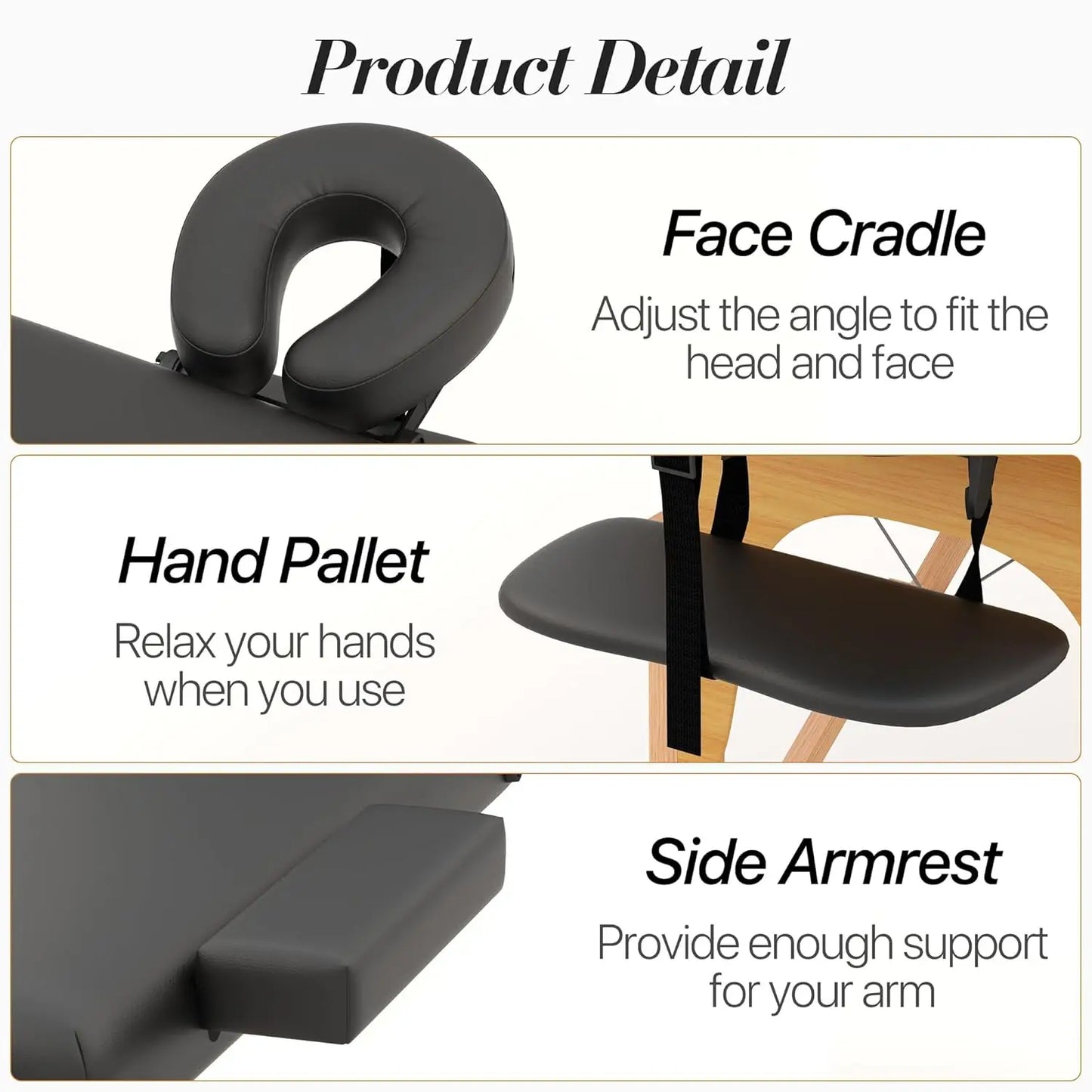 Portable Foldable Massage Table with Face Cradle — 2 & 3 Fold Options | StriveRiseFit