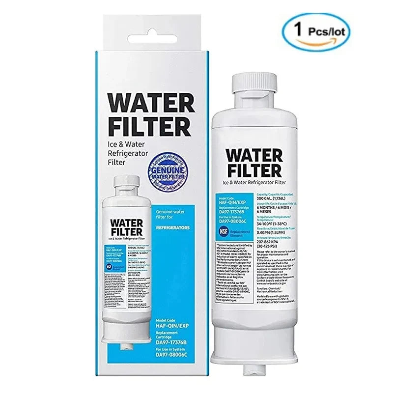 Samsung DA97-17376B HAF-QIN Refrigerator Water Filter Replacement - 2 Pack Carbon Filter