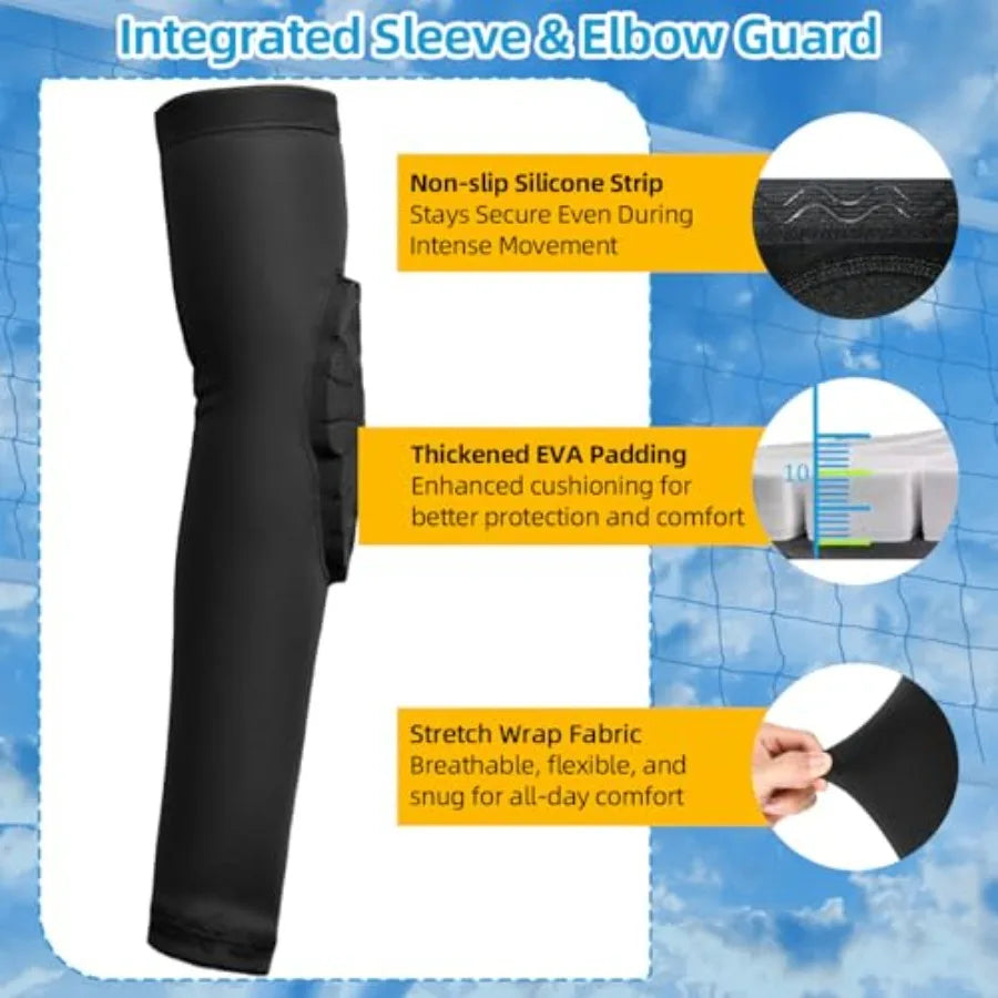 Volleyball Knee Pads & Arm Sleeves with Elbow Pads Set, Youth & Adult, XS-XL | StriveRiseFit