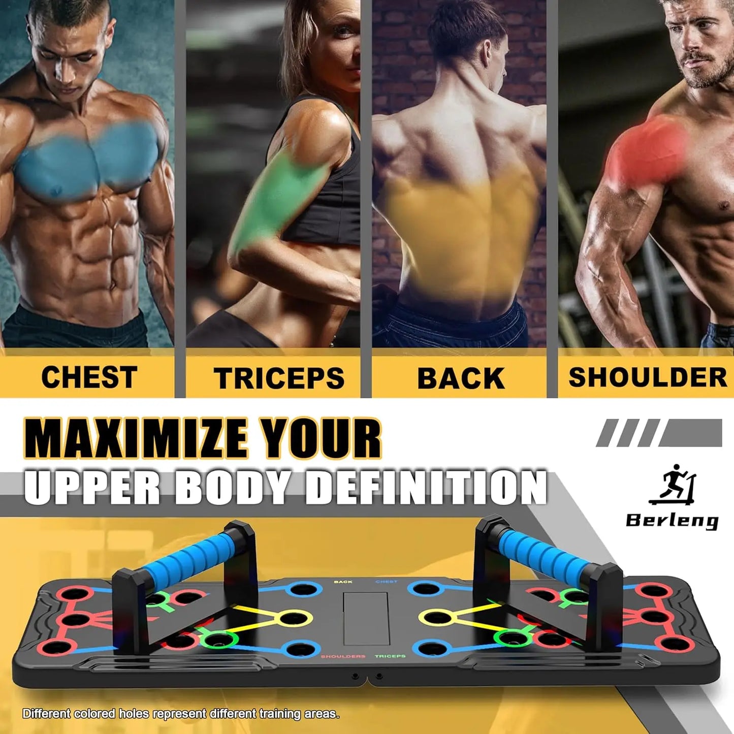 15-in-1 Push Up Board for Home Workout, 600 lb Capacity Multi-Angle Strength Trainer | StriveRiseFit