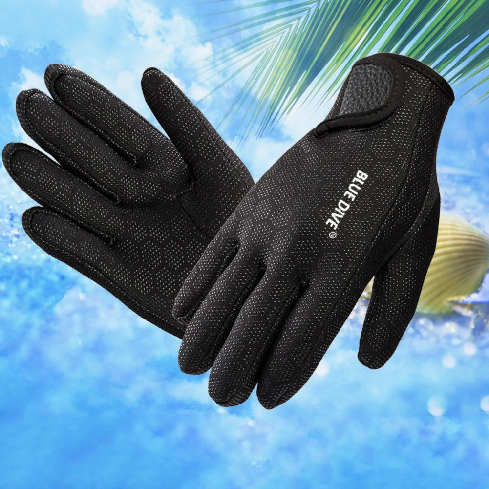 1.5mm Neoprene Gloves Adults Women Men Wetsuit Gloves Five Finger Warm Wetsuit ~ Winter Gloves for Scuba Diving, Snorkeling, Surfing