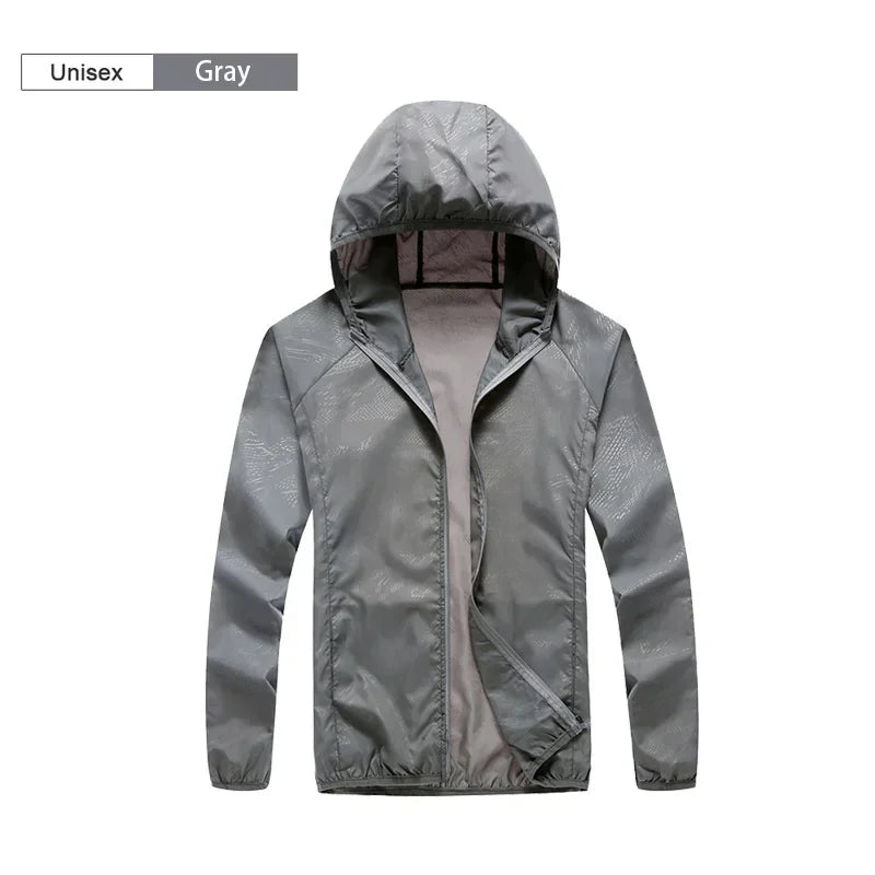 Unisex Hiking Jacket Men Women Waterproof Quick Dry Camping Windbreaker Trekking Outdoor Activity ~ Anti UV Clothes