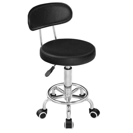 Height-Adjustable Rolling Stool with 360° Swivel — Office, Salon & Drafting Chair | StriveRiseFit