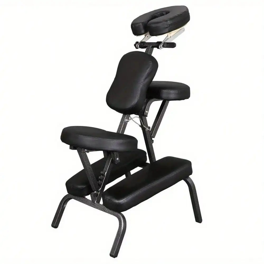 Adjustable Portable Massage Chair | PU Leather, 250 lb Capacity, Tool-Free Assembly, Tattoo & Spa