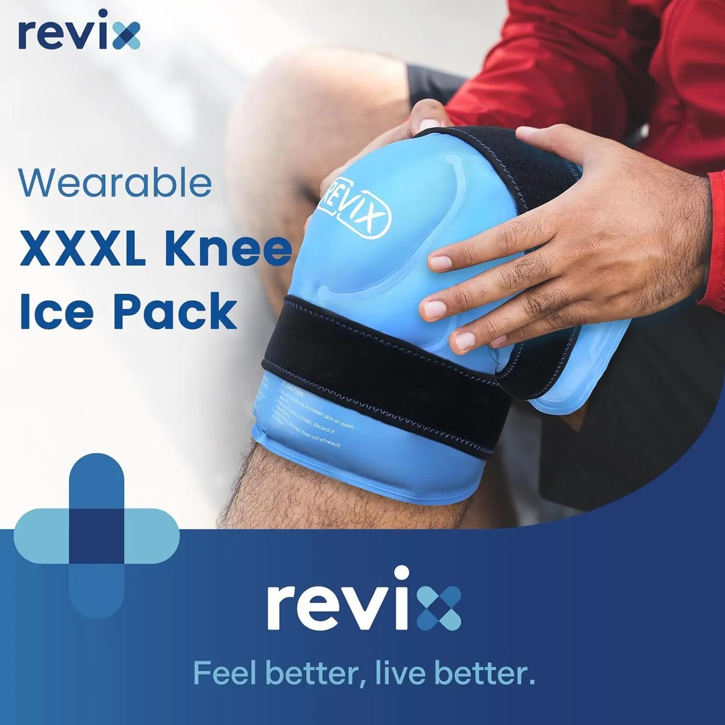 Extra Large Knee Ice Pack Wrap | 20" Cold Compress, Reusable, Back & Shoulder Therapy