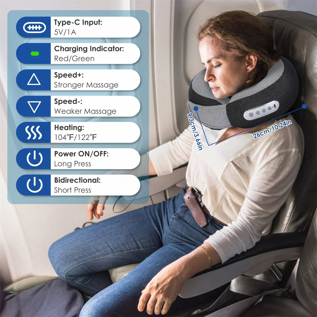 Shiatsu Neck Massager Pillow | 12 Heads, Heat, 2200mAh, Carry Bag | StriveRiseFit