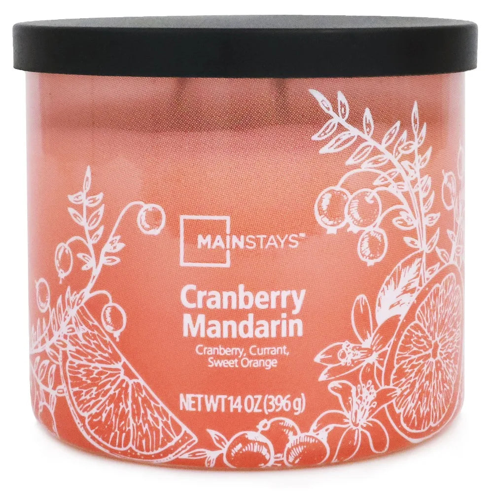 Triple Wick Ombre Wrap Scented Candle Cranberry Mandarin | StriveRiseFit
