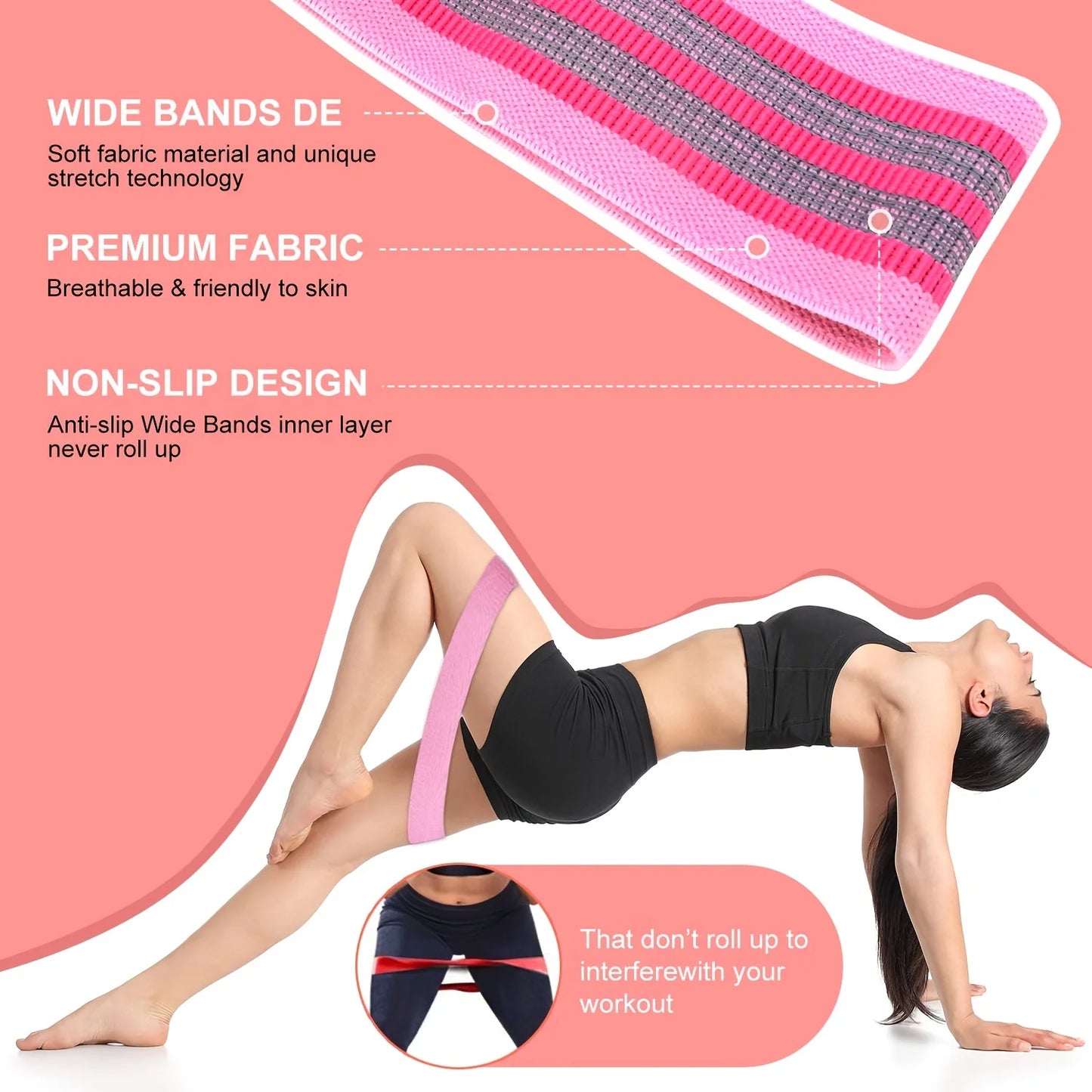 3-Piece Resistance Bands Set for Legs & Glutes Training | StriveRiseFit
