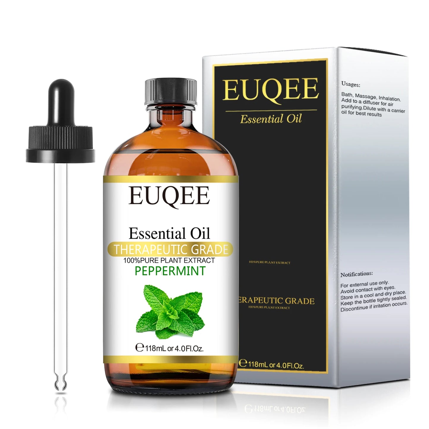 EUQEE 118ML Large Bottle of Essential Oil For Aroma Therapy Humidifier, DIY Soap, Massage