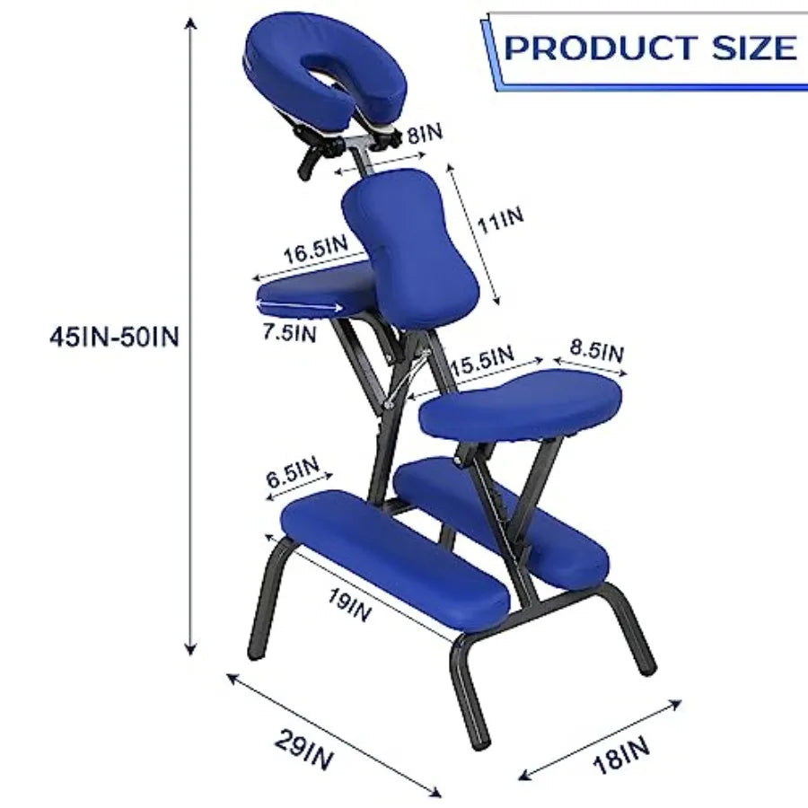 Portable Foldable Massage Chair | Adjustable Face Cradle, High-Density Cushion, Tattoo & Spa