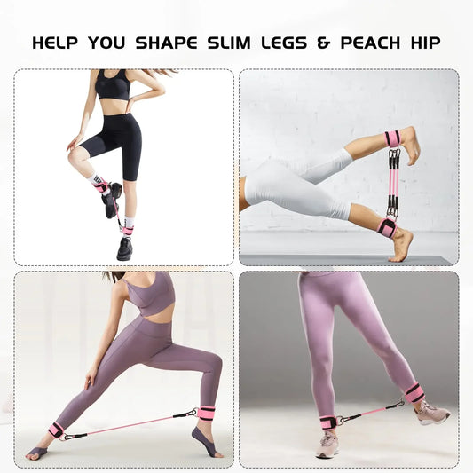 Hip Resistance Bands Set - 6pcs Booty Band Trainer with Gantry | StriveRiseFit
